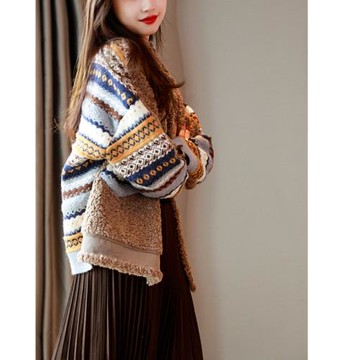 短外套女甜美輕奢小香風2025秋冬加厚軟糯毛絨羊羔毛短款毛毛外套