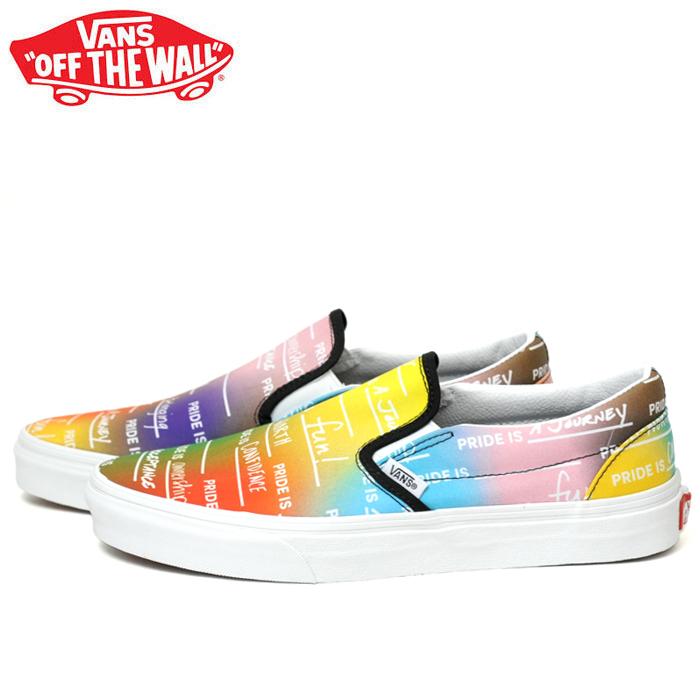 バンズ クラシックスリッポン スニーカー レインボー メンズ レディース VANS CLASSIC SLIP-ON (PRIDE) RAINBOW/TRUE  WHITE VN000XG8ASA | LINEブランドカタログ