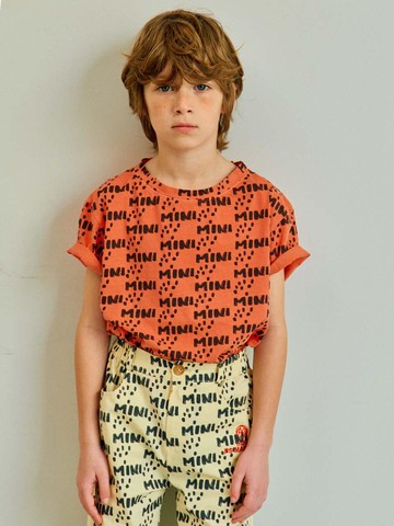 25SS Mini Leopard All-over Dying Short Sleeve T-shirt [ORANGE RED]