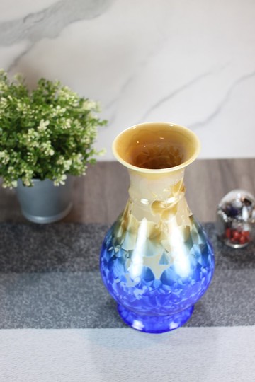 【送禮好物】高25cm 結晶釉 花瓶 鶯歌葉敏祥作品 花器
