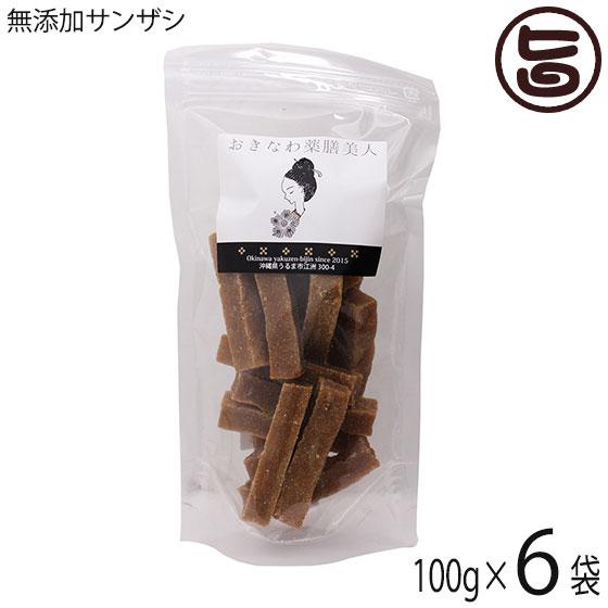 無添加 サンザシ 100g×6P おきなわ薬膳美人 中国産 山査子 実 赤い果実 フルーツスティック 菓子 駄菓子