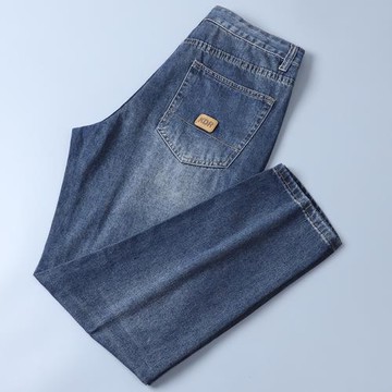 撿漏原單！出口男裝直筒寬松牛仔褲四季款春秋透氣美式高街長褲潮