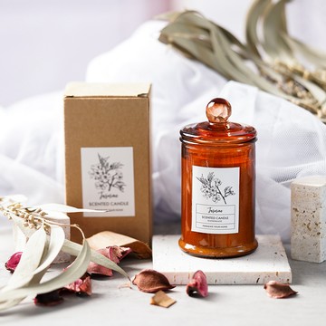 【BRAVOMART HOME】琥珀茶罐室內薰香 香氛蠟燭