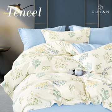【DUYAN 竹漾】奧地利天絲四件式兩用被床包組 香氛藍冉 台灣製(雙人)