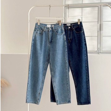 【太妮絲AA258】 現貨 韓系 後口袋刺繡牛仔長褲 直筒褲 哈倫褲 高質感牛仔褲 韓國 高