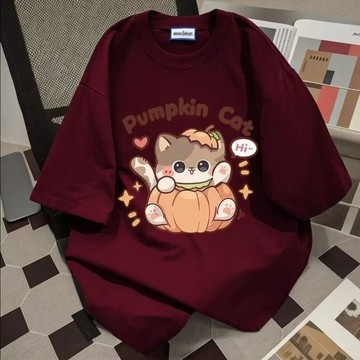 【潮流短袖】女生短袖 純棉短袖  oversize T恤 大碼短袖 甜美短袖 可愛上衣 卡通短袖 百搭上衣 短袖T恤女