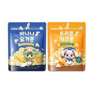 韓國 Lusol 爆爆玉米花10m+(起司三重奏/香蕉優格)★衛立兒生活館★