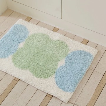 韓國 nomia 簇絨地毯 沁涼巧綠 40 x 60