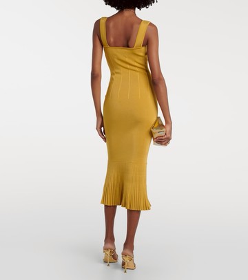 Galvan Atalanta ribbed-knit midi dress