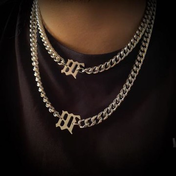 rich brian七哥同款嘻哈古巴項鏈鈦鋼不掉色男女個性潮流百搭飾品