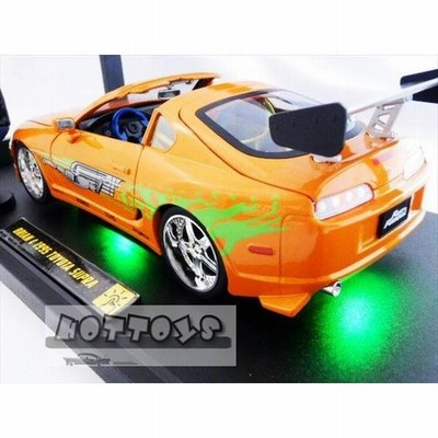 JADATOYS 1/18 ワイルドスピード スープラ ブライアン Lights ワイルドスピード ミニカー 1/18 スープラ ブライアンの