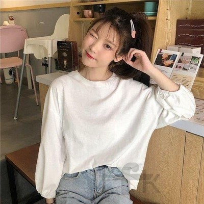 高校生 中学生 ファッション 10代 代 長袖 韓国 おしゃれ トップス レディース シャツ 春 秋 ラウンドシンプルブラウス 通販 Lineポイント最大get Lineショッピング
