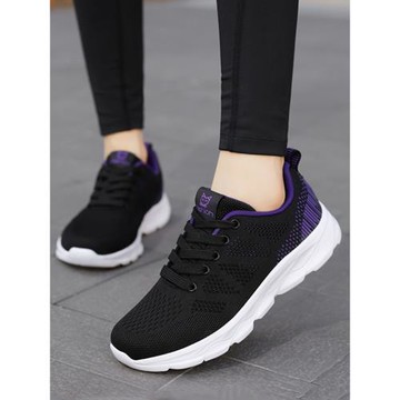 大碼女鞋41春秋透氣42休閑運動鞋腳寬胖43碼中老年輕便媽媽跑步鞋