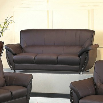 MUNA家居   701型咖啡色乳膠厚皮三人座沙發  195X85X96cm