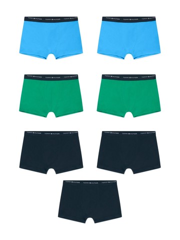 Tommy Hilfiger Junior - logo-waistband boxers (pack of seven) - kids - Elastane/Cotton - 14-16 - Blue