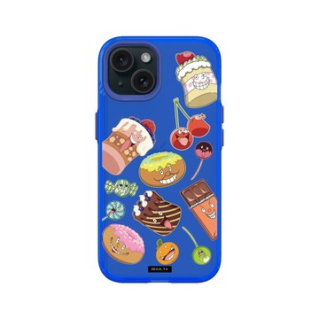 iPhone 15 Clear 激光藍 - 航海王 One Piece - 貼紙系列-蛋糕島甜點