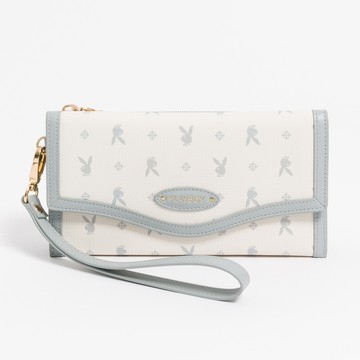 PLAYBOY - 長夾附手挽帶  Blissful系列 - 藍色/551-0212-51-3