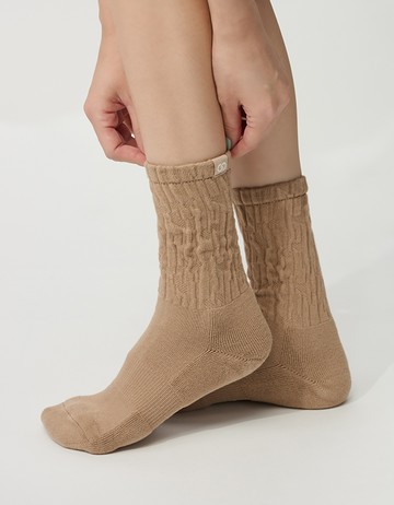 Soft 雲朵皺皺襪- 拿鐵