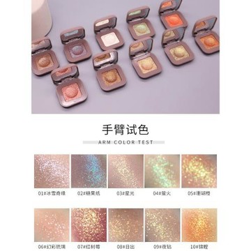 單色眼影閃粉珠光防水小盤便攜平價亮片啞光珠光鉆石超閃不脫妝女