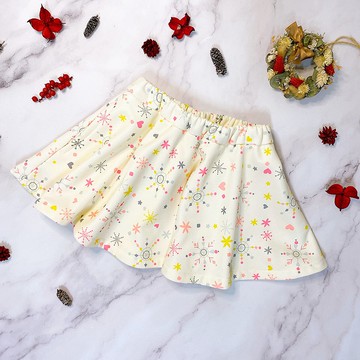 現貨 聖誕節系列-刷毛單口袋短圓裙 雪花款