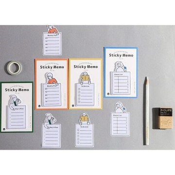 【STU】插畫風 Sticky Memo 備忘錄 任務表 周計劃 日計劃 行程表 便利貼  checking list