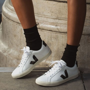 法國 VEJA 經典小白鞋 Esplar 皮革款 黑 女 - 女 EUR 38 (US 7)