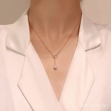 玫瑰金項鏈2022新款小衆百搭設計感流蘇葫蘆吊墜氣質高級鎖骨鏈女