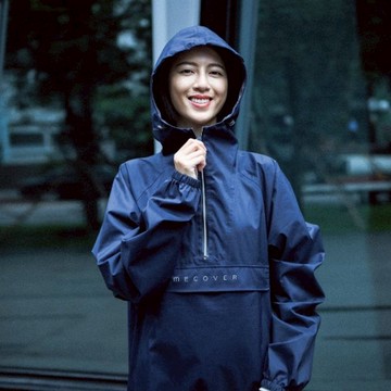MECOVER Pro｜東麗酒伊Tryspec連帽長版雨風衣poncho-午夜藍