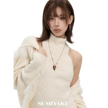 SUMIYAKI 愛鎖芯系列溫潤紅木頭鑰匙項鏈本命年新年禮物毛衣鏈女