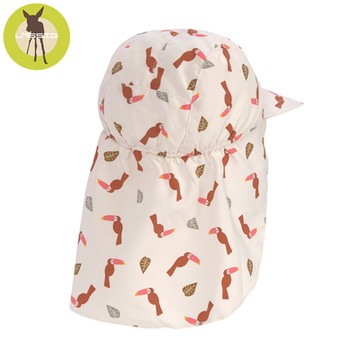 德國Lassig-嬰幼兒抗UV防曬遮頸帽-大嘴鳥