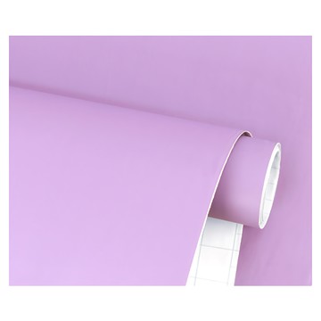 WA. WALL ART 磨砂素色壁紙 防水 PVC材質 自帶背膠 立體紋路  60 x 300cm  薰衣草紫  1入