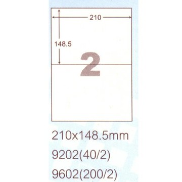 【文具通】阿波羅9202影印自黏標籤貼紙2格210x149mm P1410029【APP滿額下單10%點數(單一帳號最高1000點)】4/30止