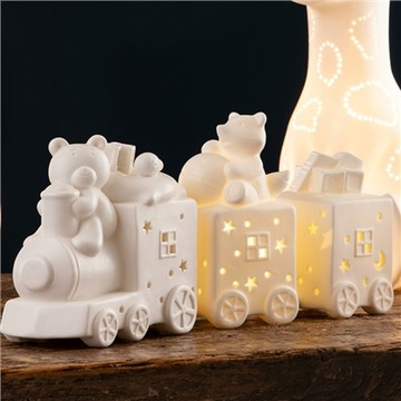 愛爾蘭Belleek Living 聖誕系列 玩具火車LED夜燈（共三節）