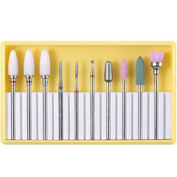 美甲磨頭10件組 KN-A4065  混合顏色  1組