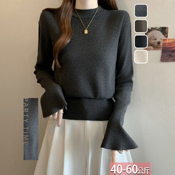 針織收腰喇叭袖上衣(4色) F【676313X】【現+預】☆流行前線☆