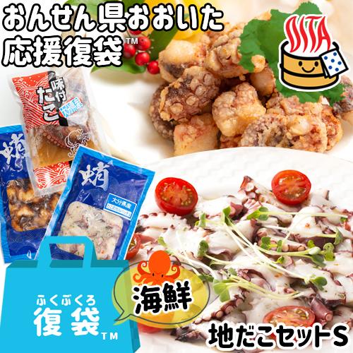 応援企画  地だこセットS(真だこのカルパッチョ たこ飯の素 から揚げ キムチなど) 網中水産  送料無料