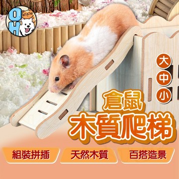 【歐豆K】倉鼠樓梯 波浪爬梯 籠子木製造景用品 倉鼠玩具 倉鼠橋 造景實木平台 木頭平台 小寵用品倉鼠籠子配件