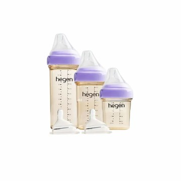 Hegen PCTO™ 金色奇蹟PPSU多功能方圓形寬口奶瓶人氣單瓶四件組-送禮自用