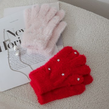 niceioi 閃亮星星毛毛手套