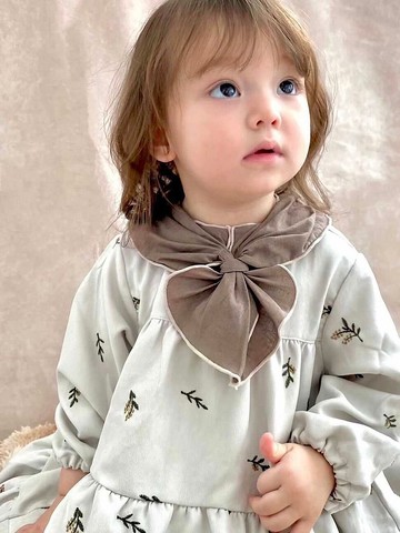 像圍巾一樣的圍嘴 STAIF cocoa gray