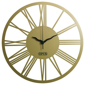 OPUS 東齊金工 歐式鐵藝靜音造型壁鐘  古銅金  1個