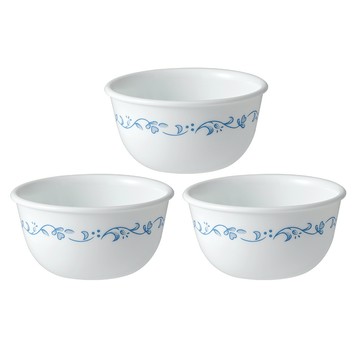 【美國康寧 CORELLE】鄉野藍 3件式飯碗組-C02