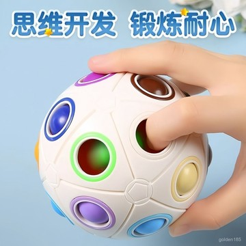 兒童道具魔方手指益智智力按壓魔方球圓形減壓迷宮早敎潼潼優選