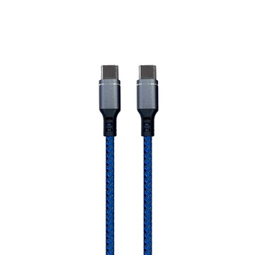 iLeco Type-C-C 超耐用快充線 QC 4.0 + PD 45W 1.2M Android雙種類快充支援  藍色  1盒