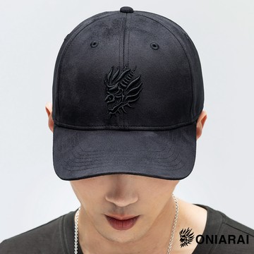 【新品配件爸氣優惠㊣9折↘2件再88折】全麂皮鬼頭棒球帽(黑) - BLUE WAY 鬼洗い