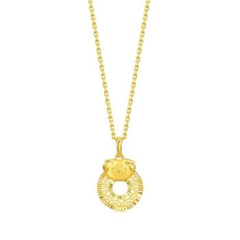 生生有禮 十二生肖 平安扣-狗 黃金吊墜_計價黃金