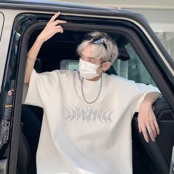 新品男士短袖 纯棉T 高街小衆100%純棉半袖圓領上衣夏季男女百搭美式潮牌短袖T恤衫0603