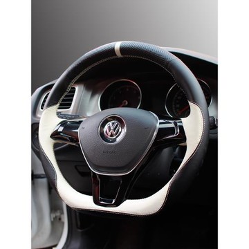 大眾朗逸途觀L途昂方向盤套真皮手縫邁騰帕薩特速騰專用汽車把套