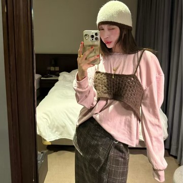 ˏˋ 𝐻𝑒𝑦 𝑆𝑝𝑟𝑖𝑛𝑔 - ̗̀ 🌷⛅️ ̖́‎韓國ins T恤打底衫+針織吊帶兩件套