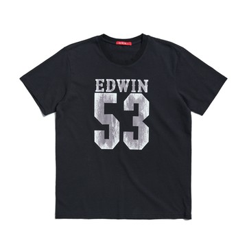 EDWIN｜男裝｜斑駁植絨53短袖T恤